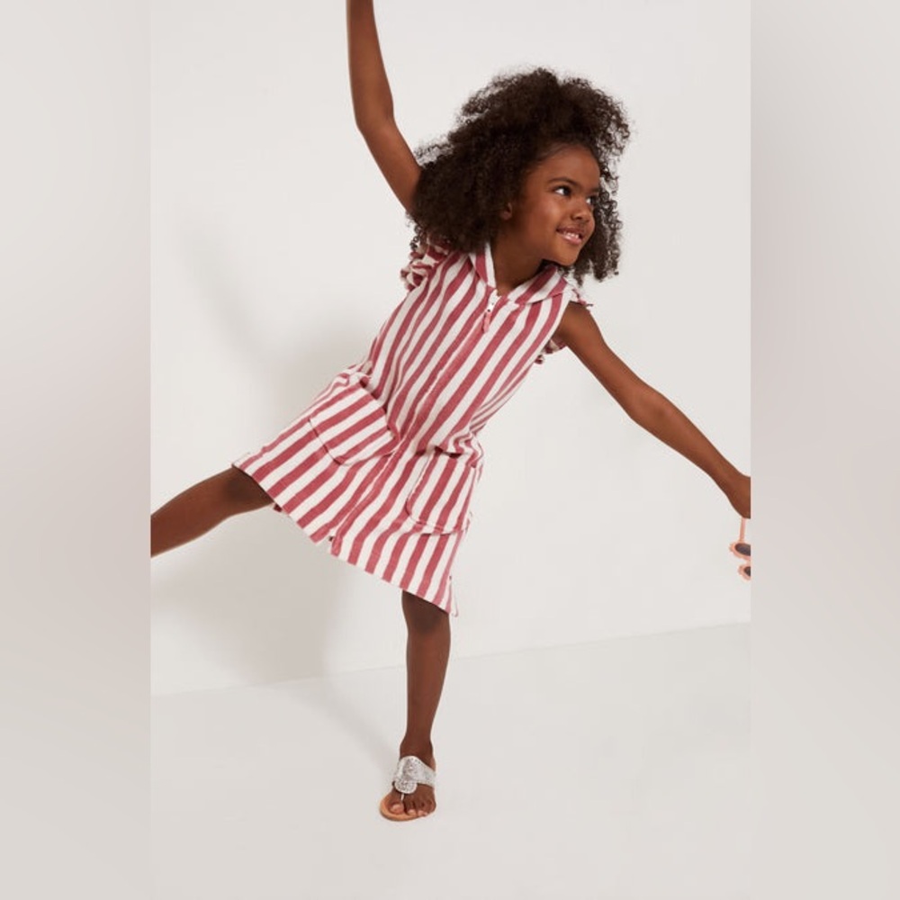 Pink Chicken Striped Swim Coverup